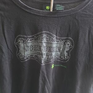 John Deere Black and Green Graphic Tee